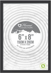 Black Nouveau Simple Design Styrene Photo Frame 6x8"