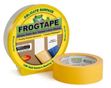 Yellow Frog Tape for indoor painting, 35mm x 41.1m, DIY and decorating supplies, ideal for precise paint lines and masking.