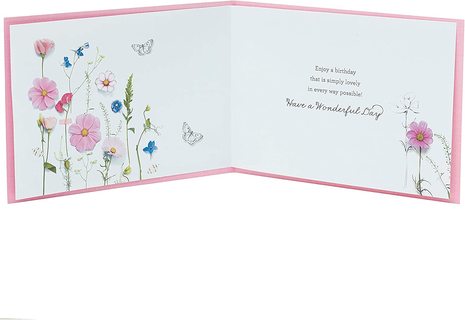Wildflowers on Black Background Birthday Card