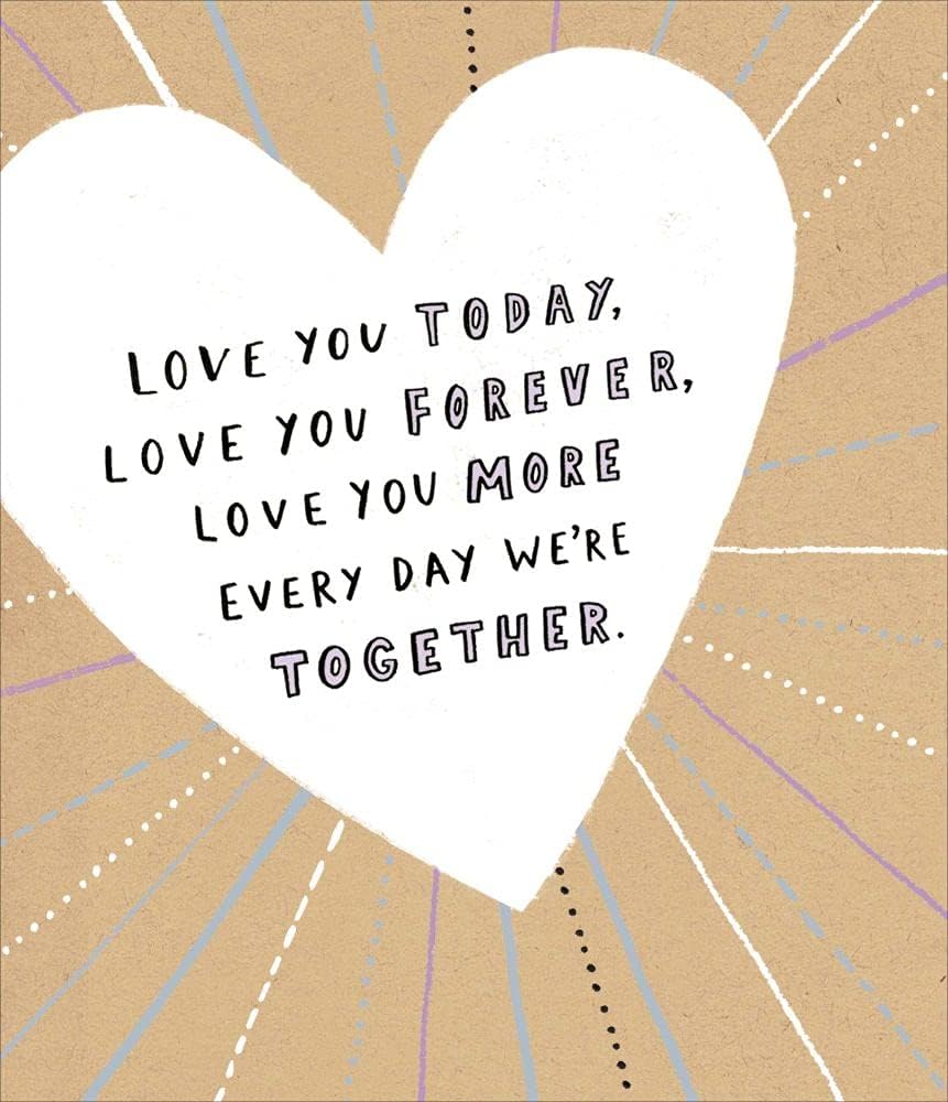 Love You Today Love You Forever Greeting Card Blank Inside Any Occasion 661023