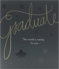 Elegant Foil and Embossed Finish Graduation Card