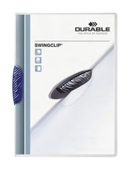 Durable SWINGCLIP 30 A4 Document Clip Folder A4 Dark Blue (Pack 25) - 226007