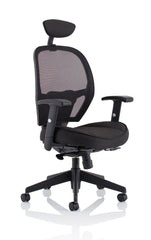 Denver Black Mesh Chair With Headrest KC0283 DD