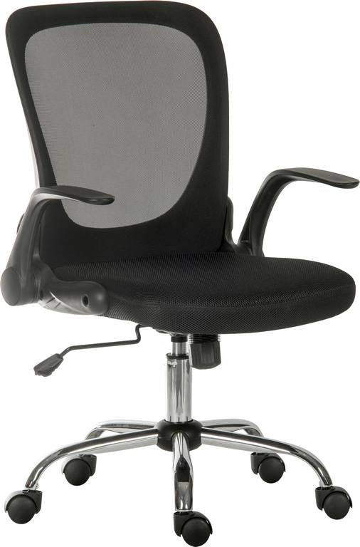 Flip Mesh Back Executive Office Chair with Flip Up Armrests Black - 6962BLK DD