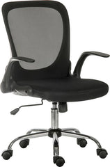 Flip Mesh Back Executive Office Chair with Flip Up Armrests Black - 6962BLK DD