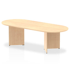Dynamic Impulse W2400 x D1000 x H730mm Boardroom Table Panel Arrowhead Leg Maple Finish - I003411 DD