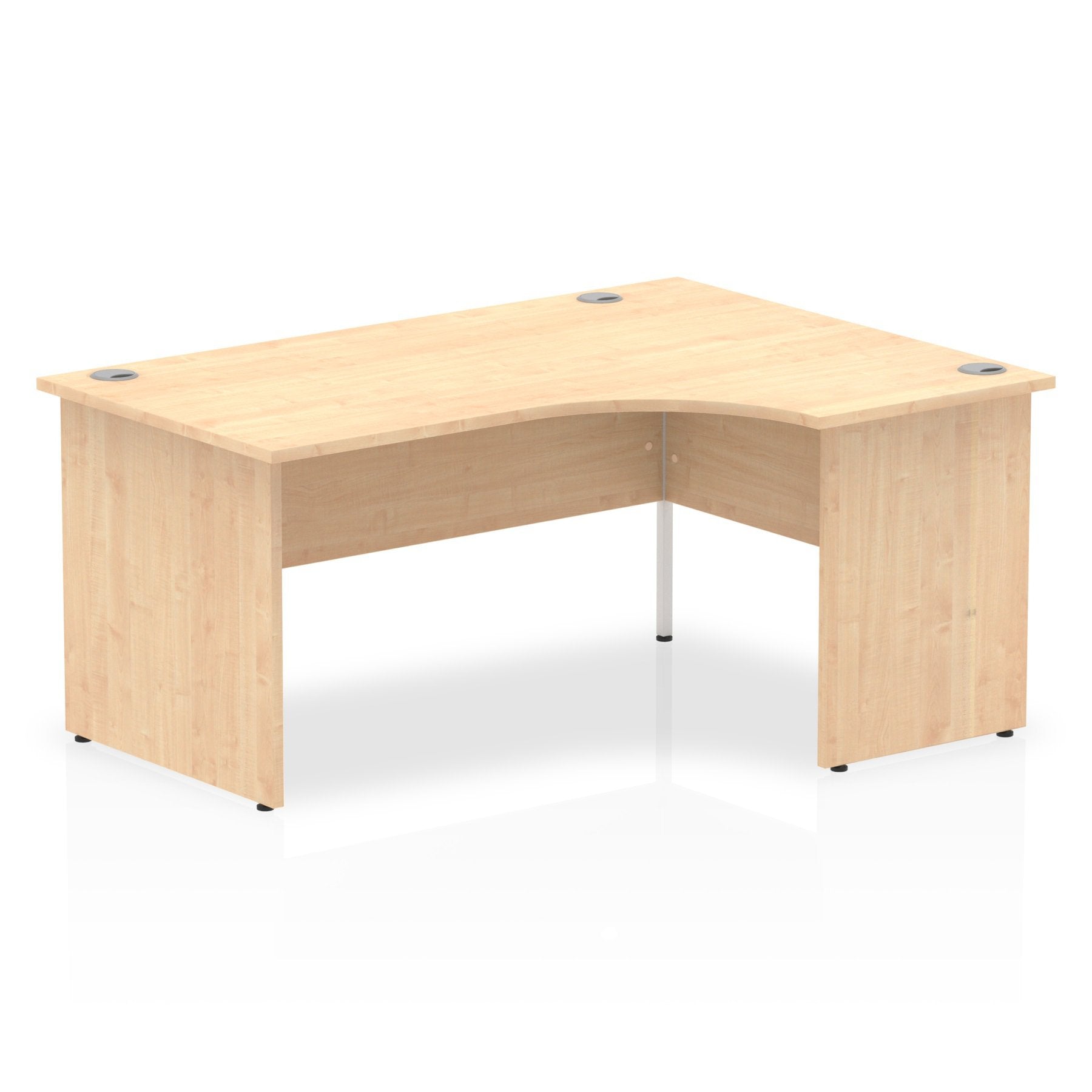 Dynamic Impulse 1600mm Right Crescent Desk Maple Top Panel End Leg I000454 DD