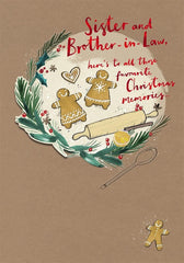 Christmas Card for Sister and Brother-in-Law – Festive Open Greeting Card