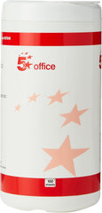 5 Star Cleaning Wipes for PC Screens Casings Keyboards [Pack of 100] Pack of 2
