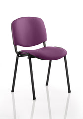 Dynamic ISO Stacking Chair Bespoke Tansy Purple Fabric Black Frame - KCUP0312 DD
