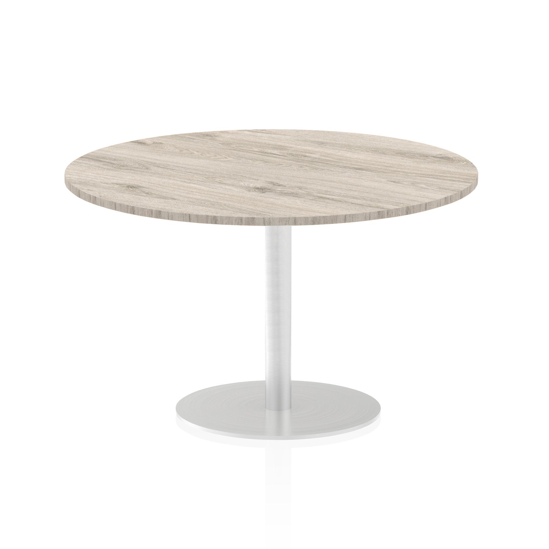Dynamic Italia 1200mm Poseur Round Table Grey Oak Top 725mm High Leg ITL0165 DD