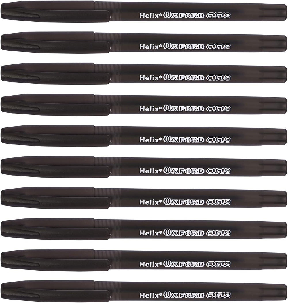 WRITING CURVE PENS X10 BLACK