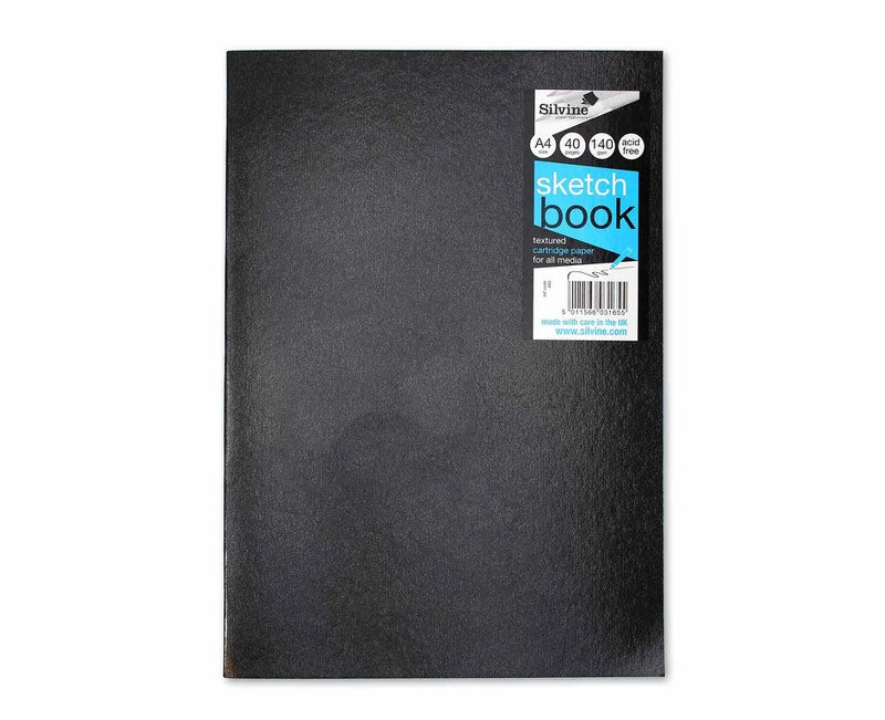Silvine Field Sketchbook A4 Portrait 40 Pages Black (Pack 10) 480