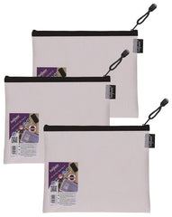 Snopake Mesh Zippa Bag EVA A5 300 Micron Black (Pack 3) - 15838