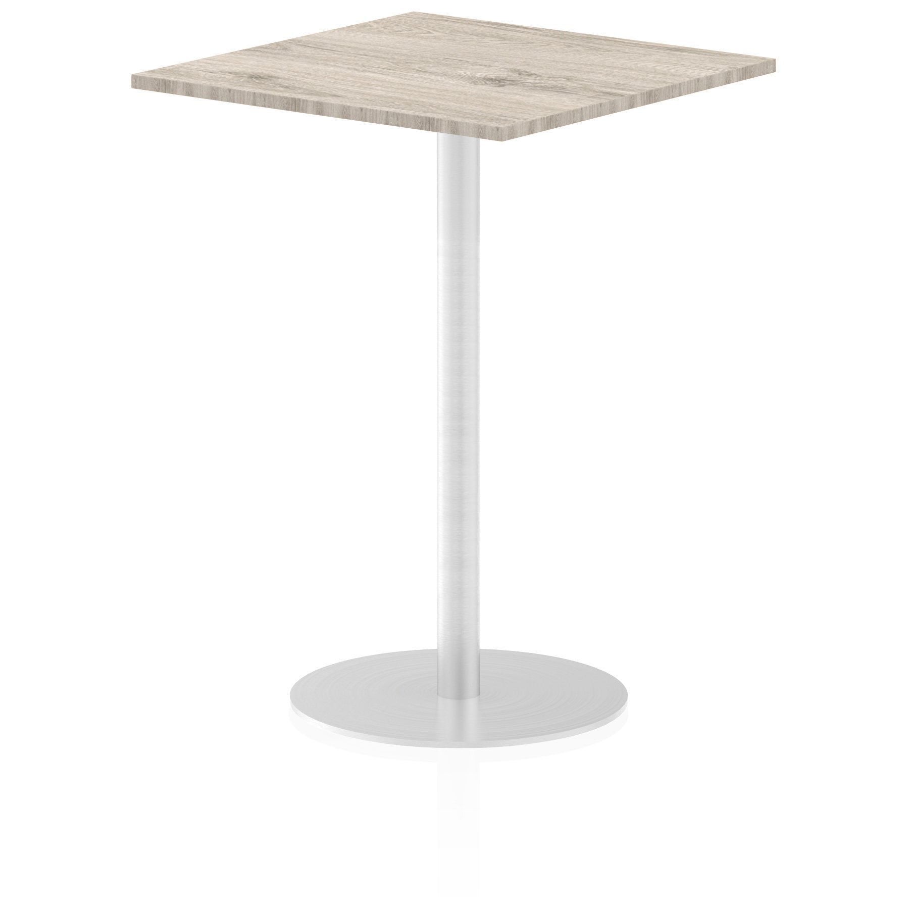 Dynamic Italia 800mm Poseur Square Table Grey Oak Top 1145mm High Leg ITL0345 DD