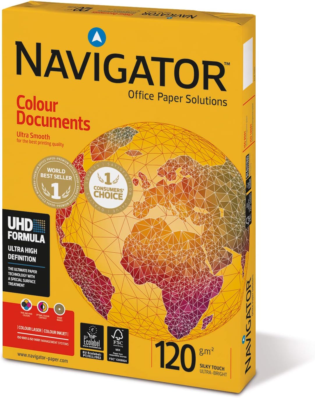 Navigator Colour Documents A3 Paper 120gsm 500 Sheets x 4 Ream Box – Bulk Premium Colour Printing Paper