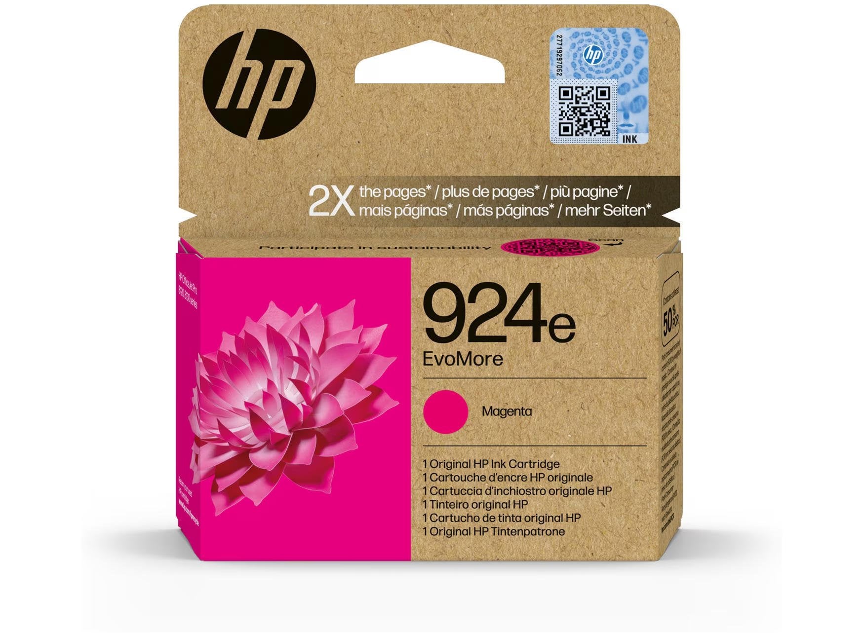 HP 924e EvoMore Magenta Ink Cartridge - 4K0U8NE