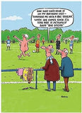 Humour birthday greeting card by GBCC featuring a football pitch design with the "Big Streak" theme.