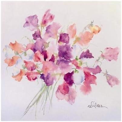 GBCC Sweet Peas Softly floral birthday greeting card with pastel-colored blooms and elegant design.