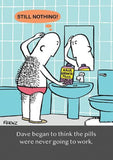 Funny GBCC hair growth birthday card for him featuring a cheeky bathroom cartoon joke, perfect for humorous adult greetings.