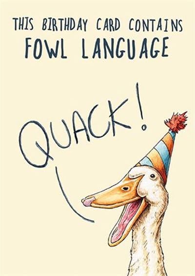Humorous male greeting card from GBCC with cheeky design, perfect for sending funny messages to friends or loved ones.