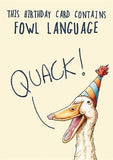 Humorous male greeting card from GBCC with cheeky design, perfect for sending funny messages to friends or loved ones.