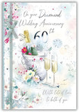 GBCC 60th Milestone Diamond Anniversary greeting card with elegant design for celebrating a special anniversary milestone.