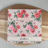 Cath Kidston stationery set with 10 notecards and envelopes, featuring two charming floral designs, perfect for correspondence.