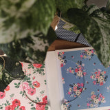 Cath Kidston set of 10 GBCC stationery notecards and envelopes with 2 floral designs, 5 cards of each design.