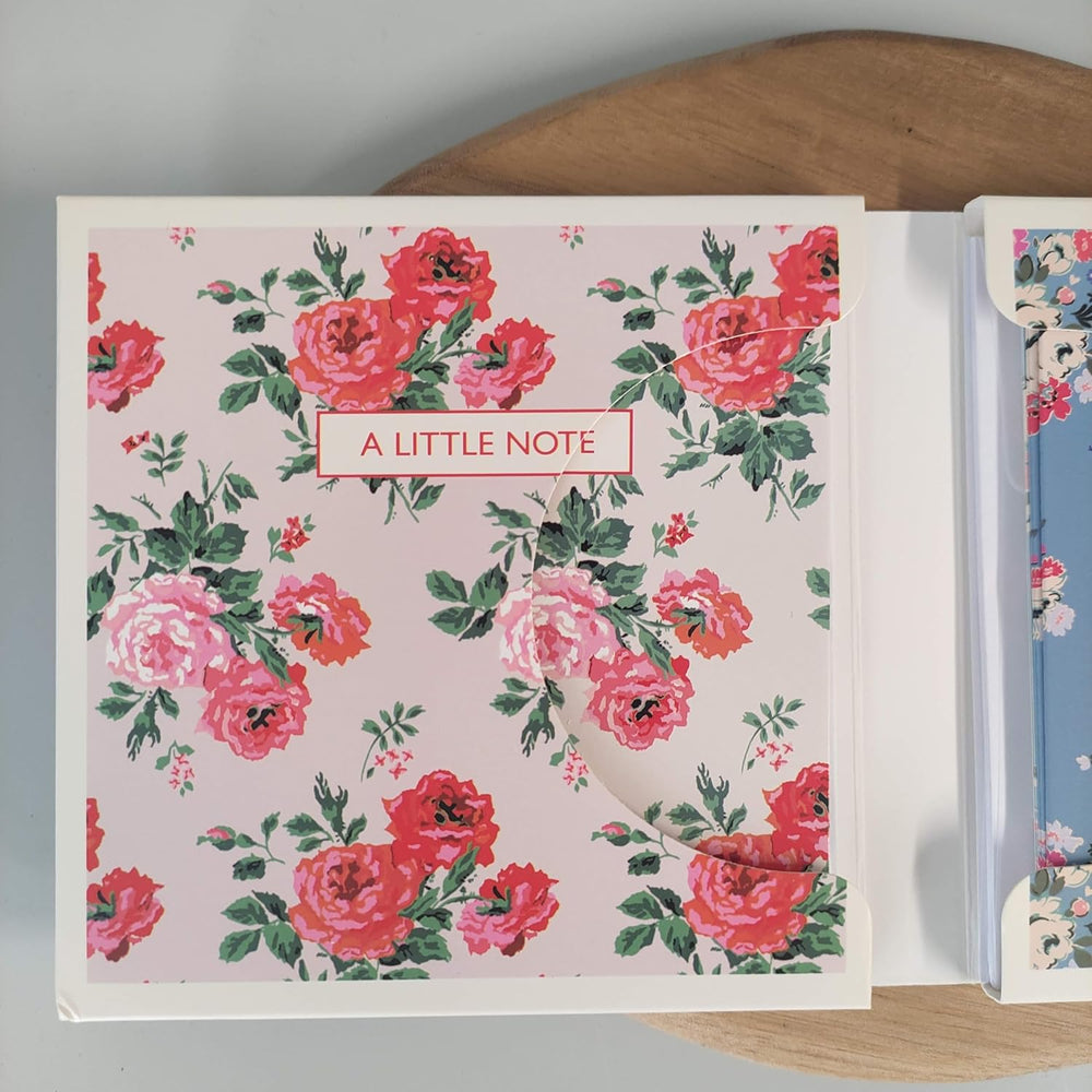 Cath Kidston stationery set of 10 notecards with envelopes, featuring 2 floral designs, by GBCC.