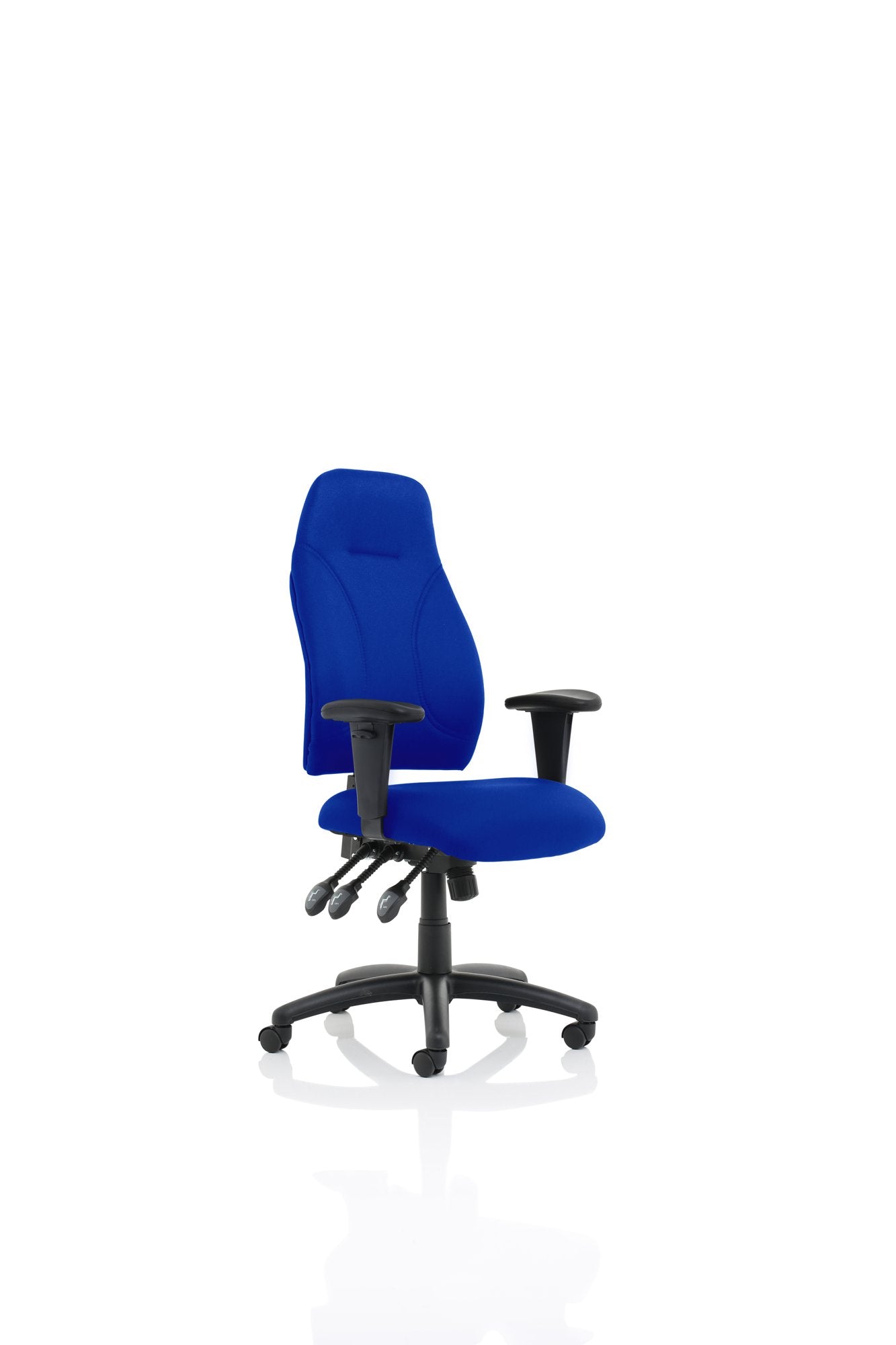 Esme Blue Fabric Posture Chair With Height Adjustable Arms OP000233 DD