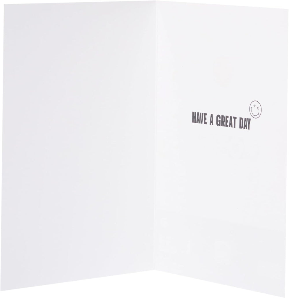 Silver Foil Smiley World Birthday Card – Perfect for Boys and Him