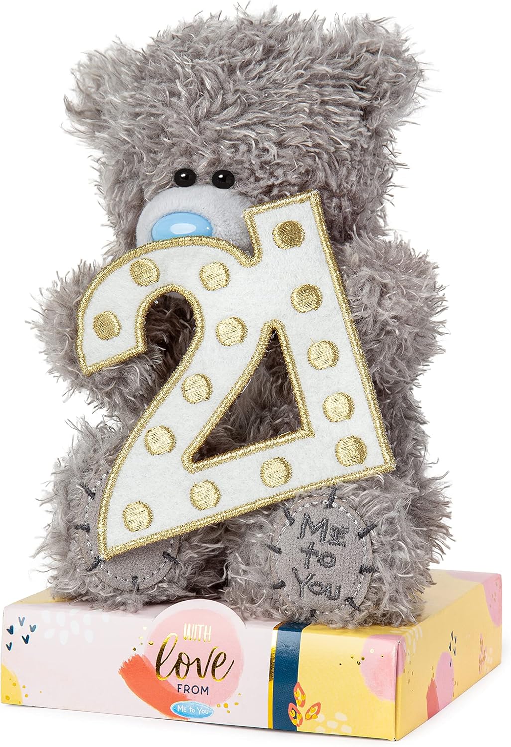 Me to You Tatty Teddy 21st Lightbox Effect Bear - Official Collection, Grey