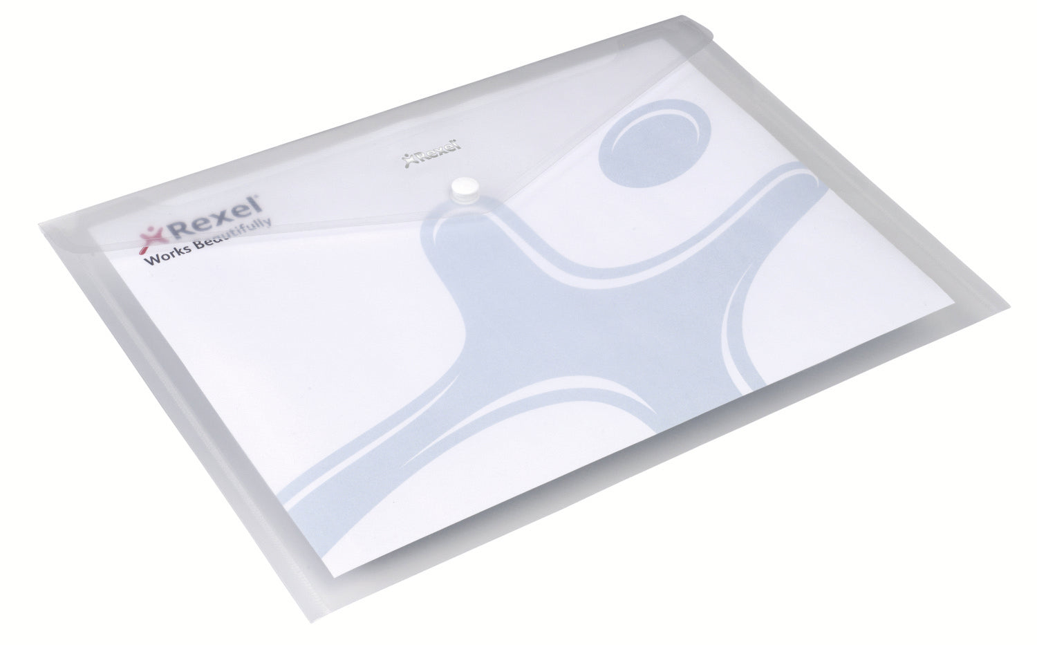 Rexel ICE Popper Wallet Polypropylene A4 Clear (Pack 5) 2101660