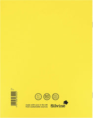 Silvine Exercise Book 229 x 178mm Ruled with Margin Yellow (10 Pack)