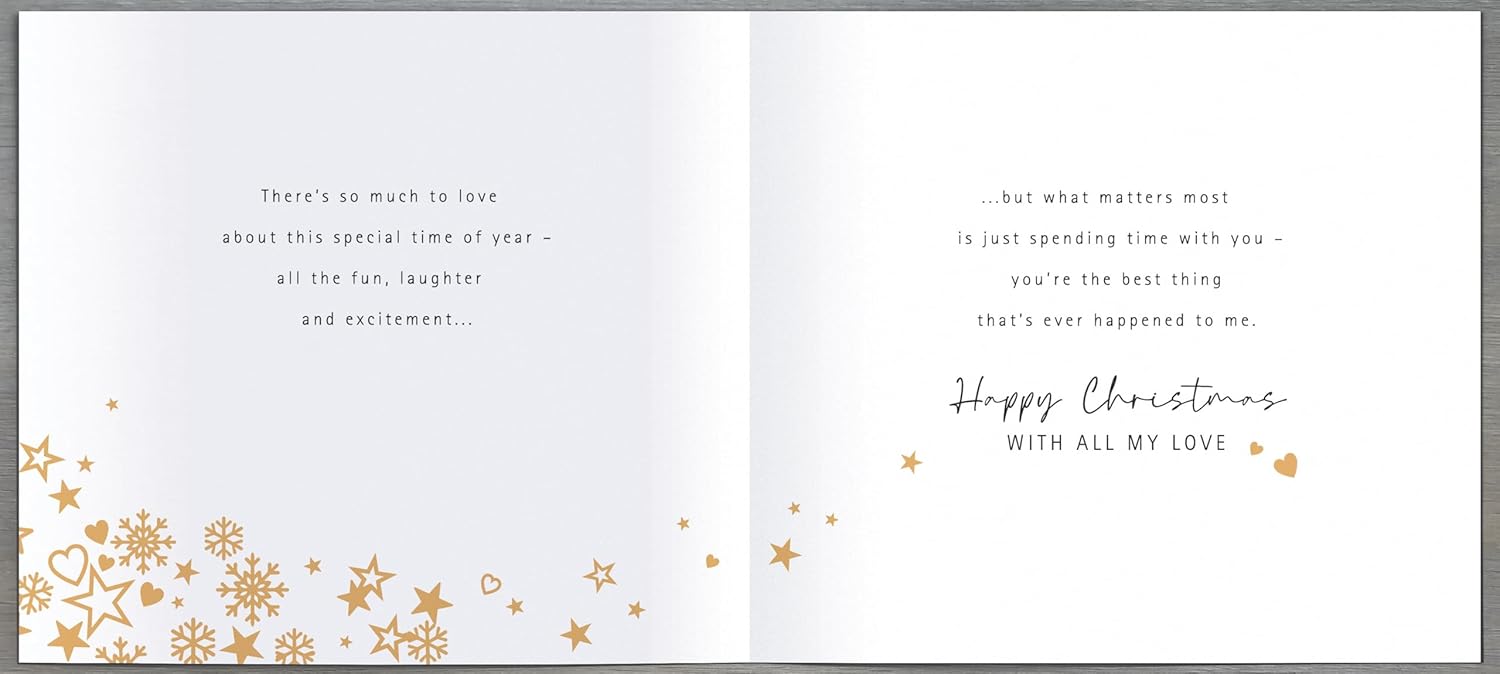 One I Love All I Want Is You 3D Cut Out Luxury Christmas Card – Xmas Greeting Cards