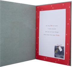 Hallmark Boxed Christmas Card for Husband - Traditional Wrapped Gifts Design