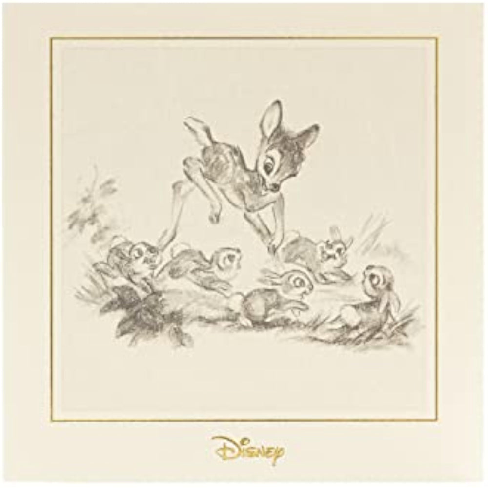 Disney Bambi Original Sketch Blank Birthday Card