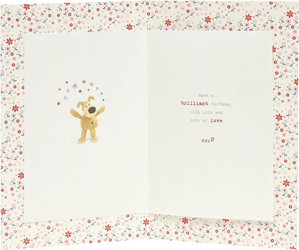 Boofle Birthday Card For Sister With Envelope - Lovely Design Holding A Big Star, Multi, 737947-0-1,137mm x 210mm