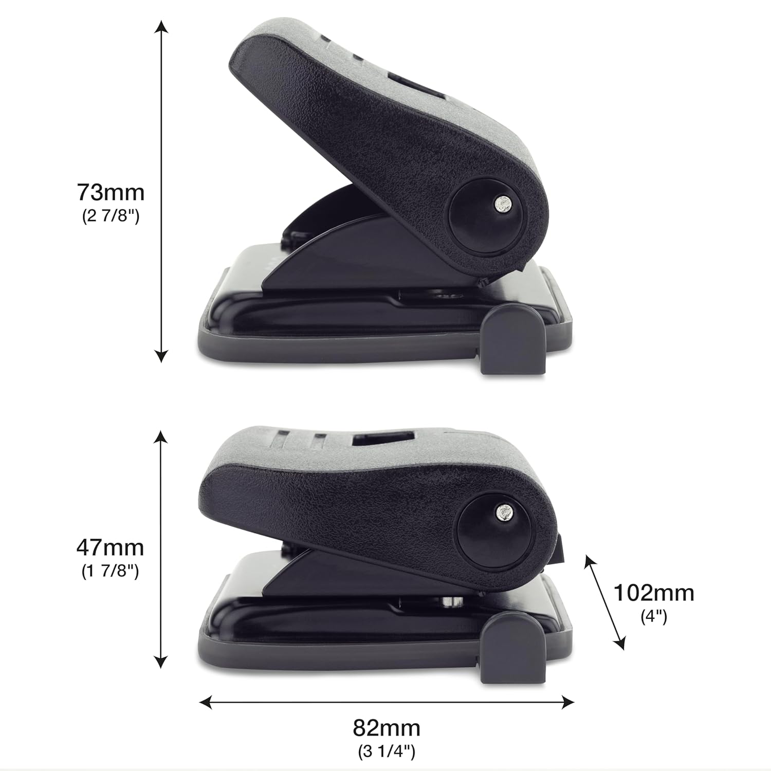 Rapesco ECO Medium 2-Hole Punch, 22 Sheets - Black