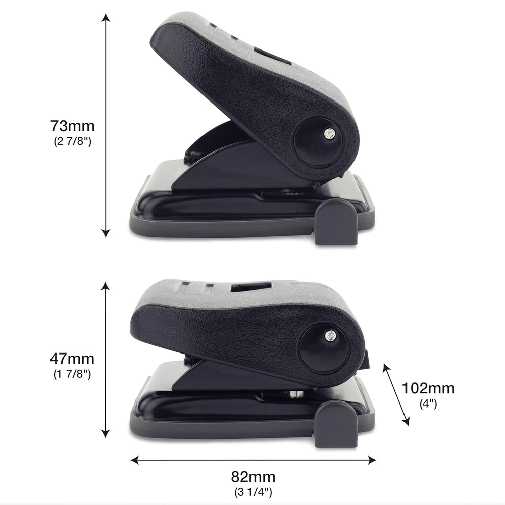 Rapesco ECO Medium 2-Hole Punch, 22 Sheets - Black