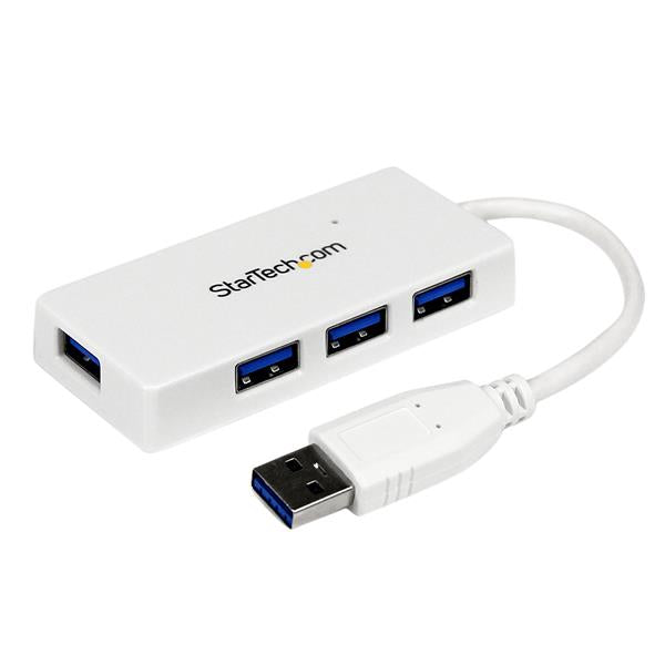 StarTech.com 4 Port SuperSpeed Mini USB 3.0 Hub White