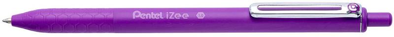 Pentel IZEE Ballpoint Pen Retractable 1.0mm Tip 0.5mm Line Violet (Pack 12) BX470-V