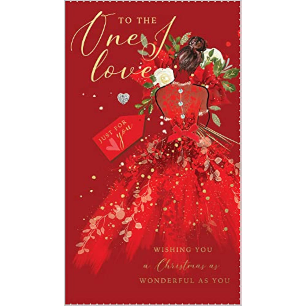Festive Figure Holding Christmas Greeting Card with Seasonal Design and Warm Wishes