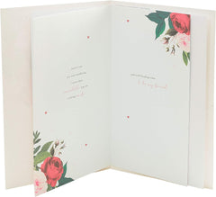 Romantic Floral Bouquet For My Wife Valentine's Day Card