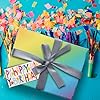 Glick luxury gift tags in assorted colors, set of 4 with "Happy Birthday" design, for gift wrapping and packaging.
