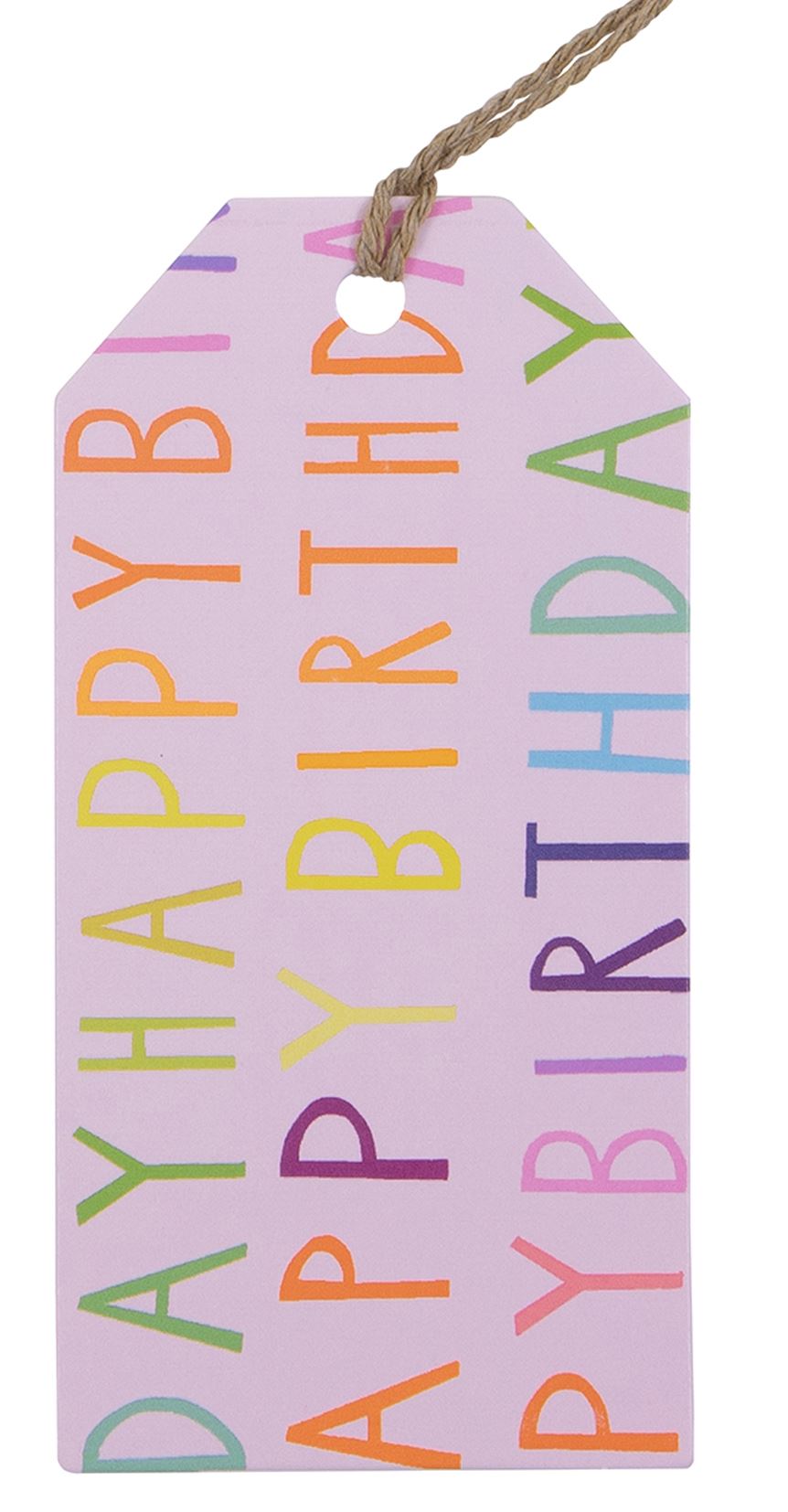 Glick pack of 4 pink Happy Birthday gift tags for gift packaging and accessories, featuring cheerful birthday designs.