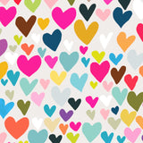 Glick gift packaging tissue paper with four sheets featuring a hearts pattern, measuring 750mm by 500mm.