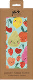 Glick Fruit Cocktail gift packaging tissue paper, four sheets with colorful fruit print for wrapping or decorating gifts