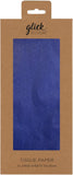 Glick royal blue four sheets tissue paper for gift packaging, soft and lightweight with vibrant color for elegant wrapping.